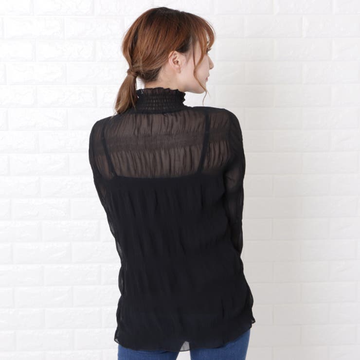 マジョリカプリーツ ハイネック ブラウス | レースレディース  | 詳細画像16 