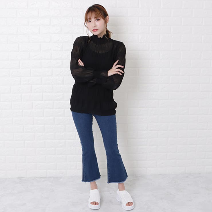 マジョリカプリーツ ハイネック ブラウス | レースレディース  | 詳細画像17 