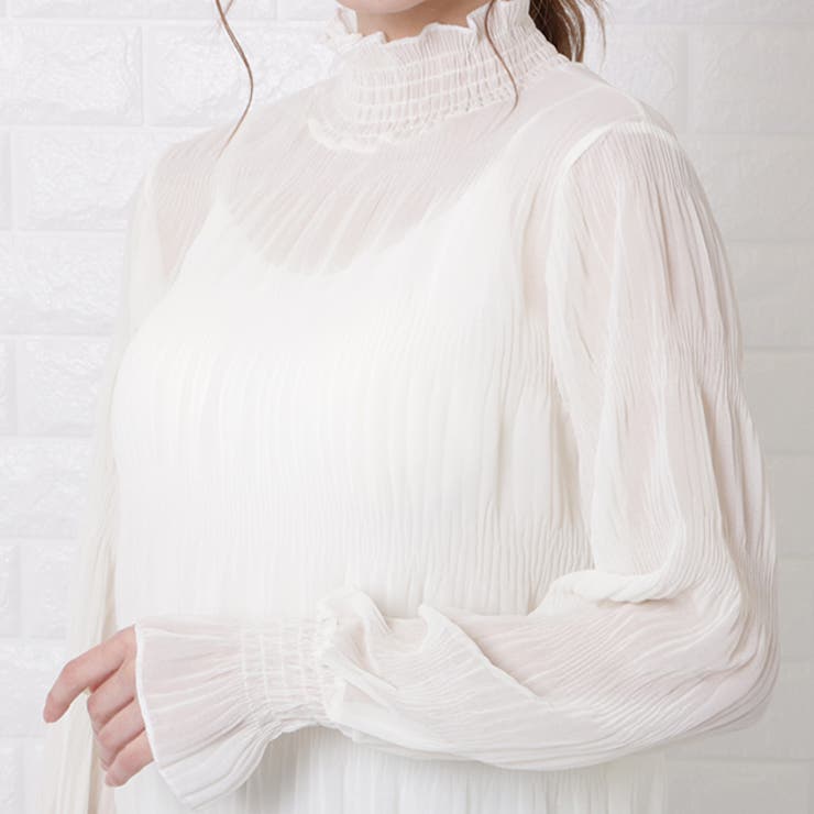 マジョリカプリーツ ハイネック ブラウス | レースレディース  | 詳細画像18 