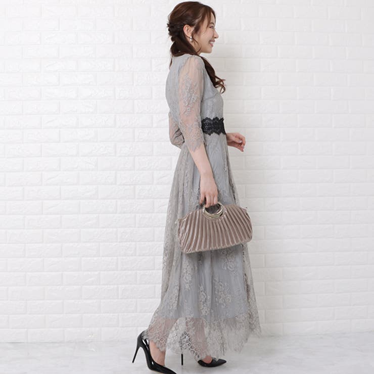 パーティードレス 総レース 花柄 | レースレディース  | 詳細画像4 