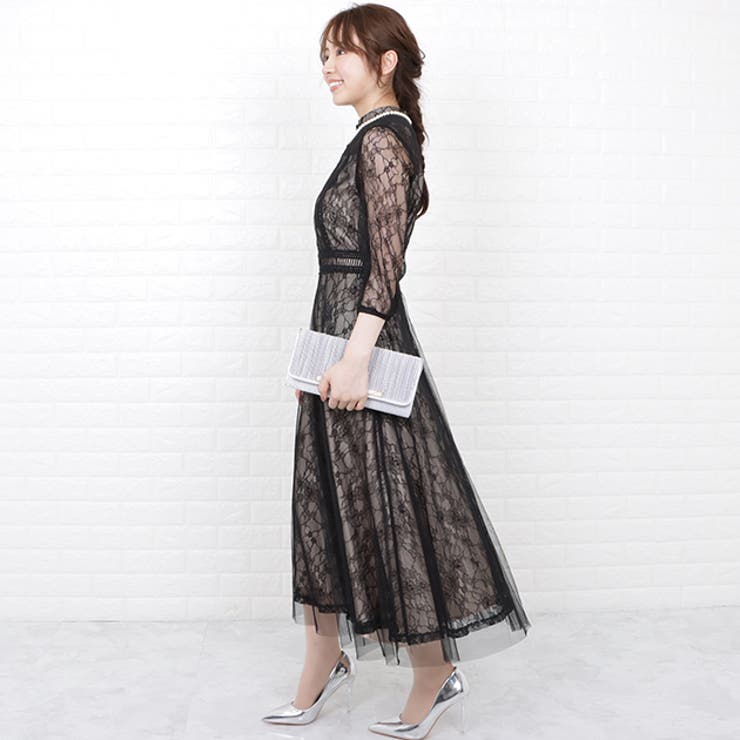 パーティードレス 総レース チュール | レースレディース  | 詳細画像4 