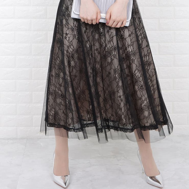 パーティードレス 総レース チュール | レースレディース  | 詳細画像6 