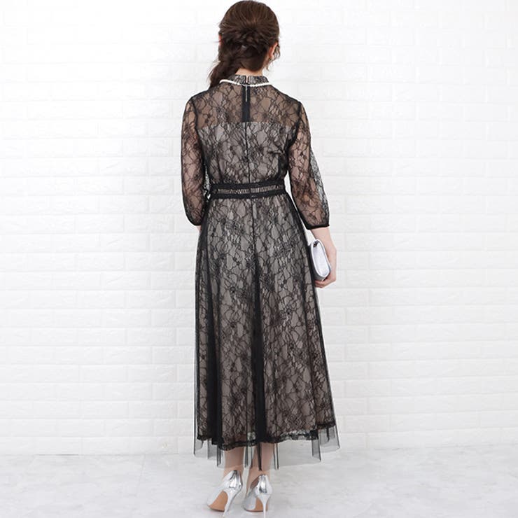 パーティードレス 総レース チュール | レースレディース  | 詳細画像7 