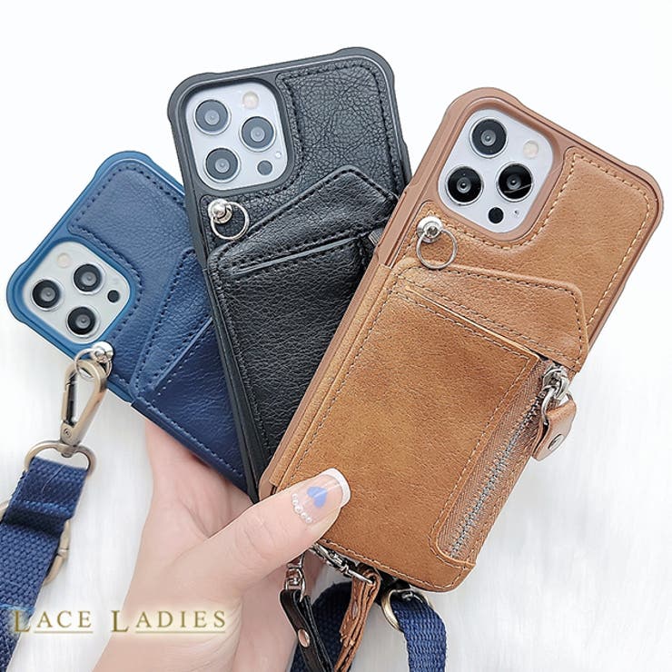 ショルダーストラップ付 多機能 iPhoneケース | レースレディース  | 詳細画像1 