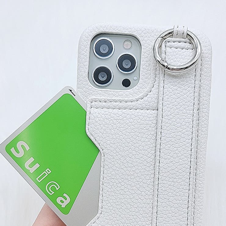 ベルト付 PUレザーiPhoneケース スマホケース[品番：LCLW0002679