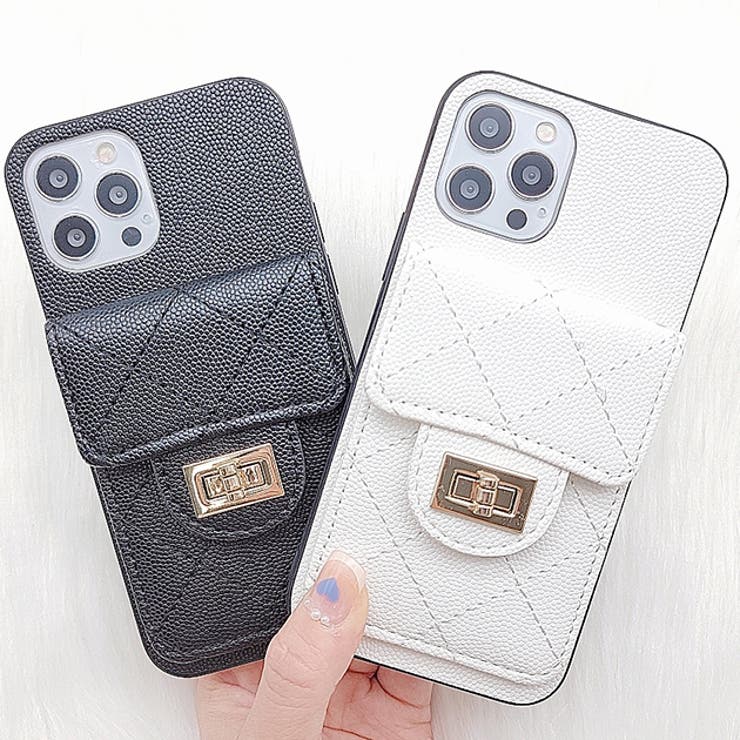 最初の  チェーンストラップ カードホルダー付 iPhoneケース[品番 スマホアクセサリー
