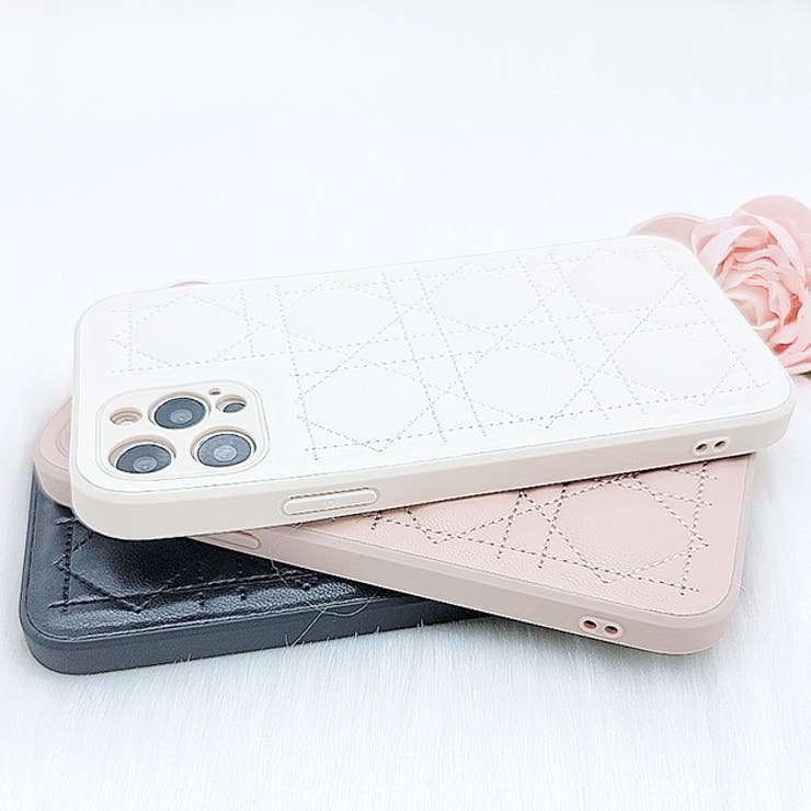PUレザー キルティング iPhoneケース[品番：LCLW0002690