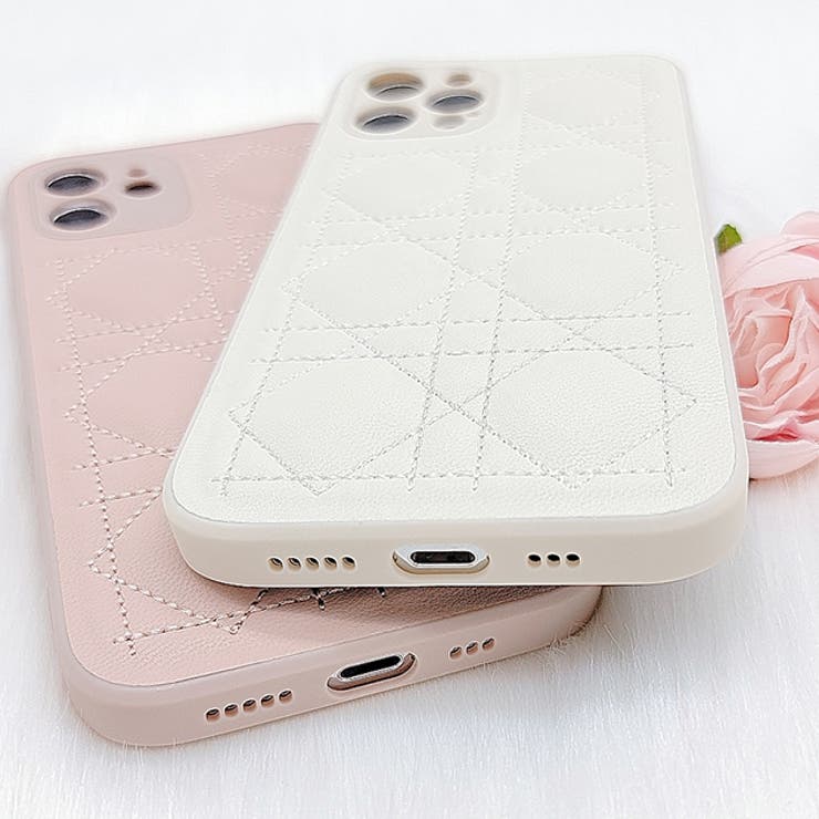 PUレザー キルティング iPhoneケース[品番：LCLW0002690