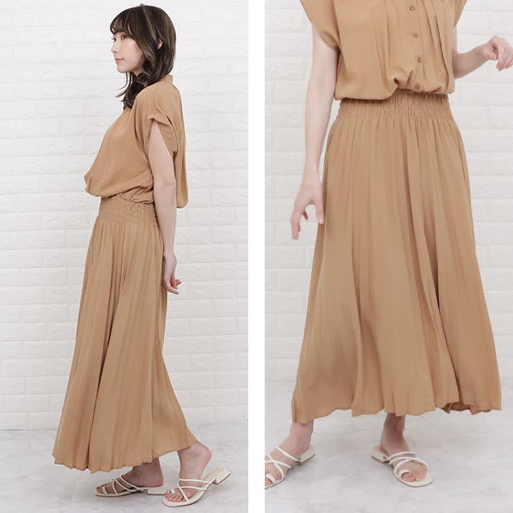 バンドカラー フレンチスリーブ プリーツ | レースレディース  | 詳細画像8 