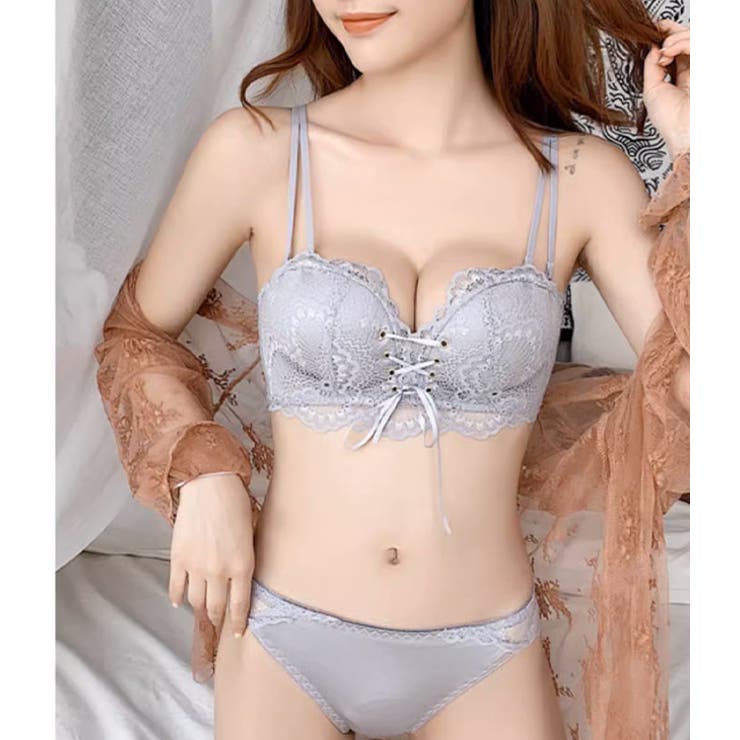 ノンワイヤー ブラジャー ショーツ[品番：LCLW0002821]｜レース