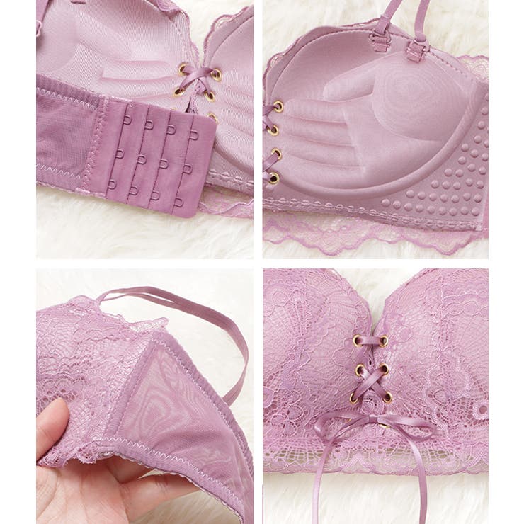 ノンワイヤー ブラジャー ショーツ[品番：LCLW0002821]｜レース