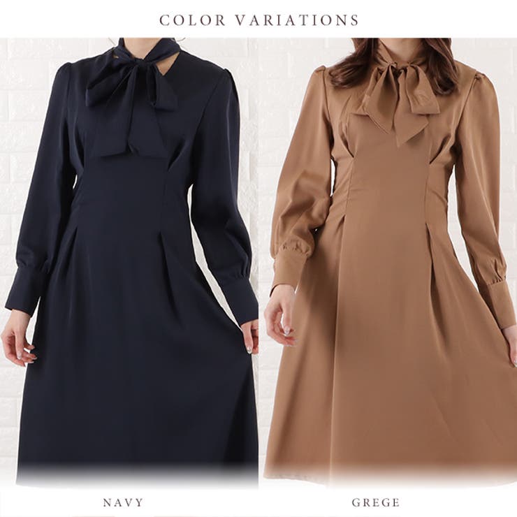 ボウタイ フレア ワンピース | レースレディース  | 詳細画像2 