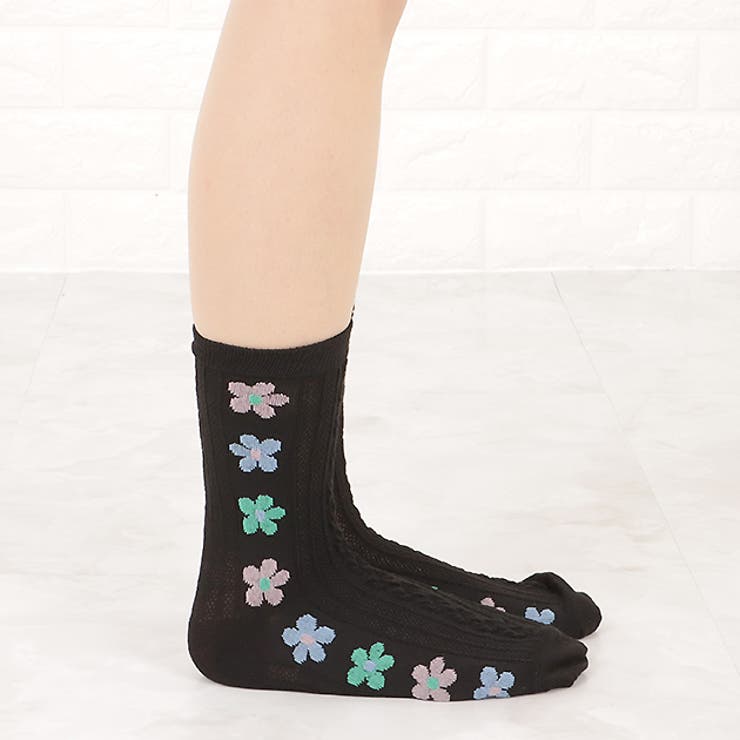 靴下 クルーソックス 花柄 | レースレディース  | 詳細画像9