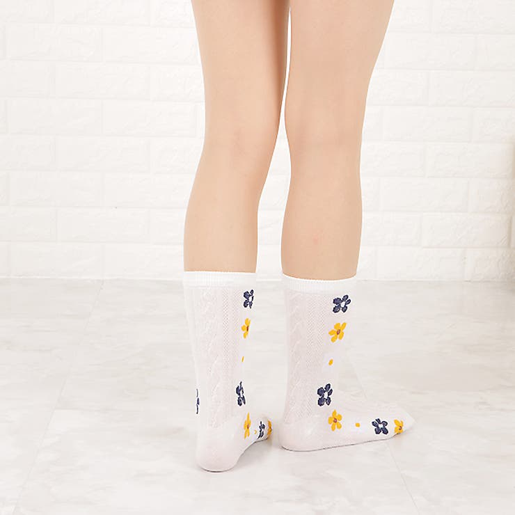 靴下 クルーソックス 花柄 | レースレディース  | 詳細画像12