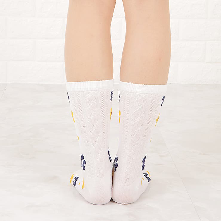 靴下 クルーソックス 花柄 | レースレディース  | 詳細画像13