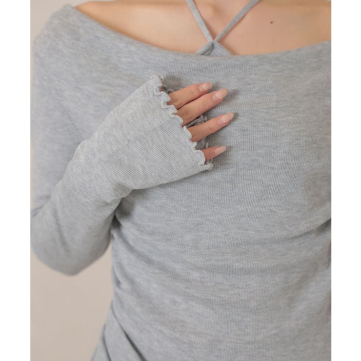 ホルターネック ドレープ レイヤード風 | レースレディース  | 詳細画像16 