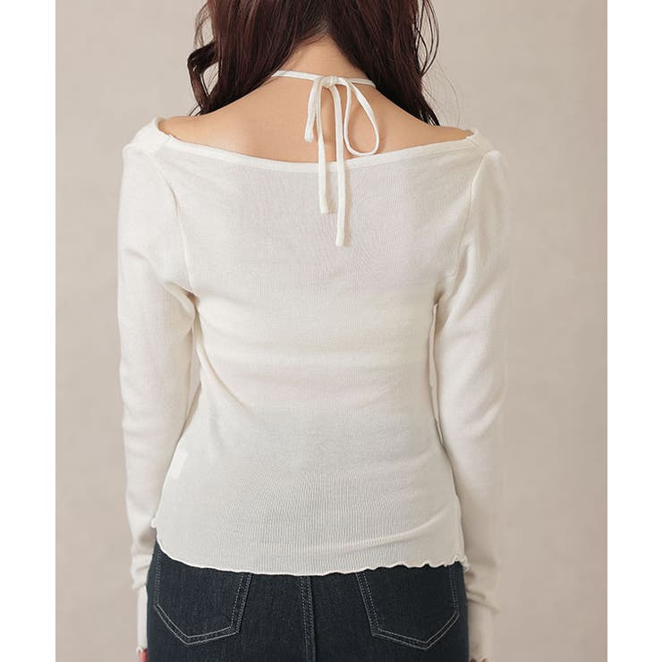 ホルターネック ドレープ レイヤード風 | レースレディース  | 詳細画像6 