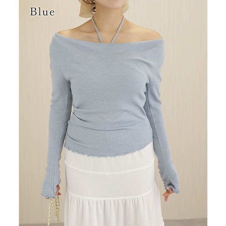 ホルターネック ドレープ レイヤード風 | レースレディース  | 詳細画像8 