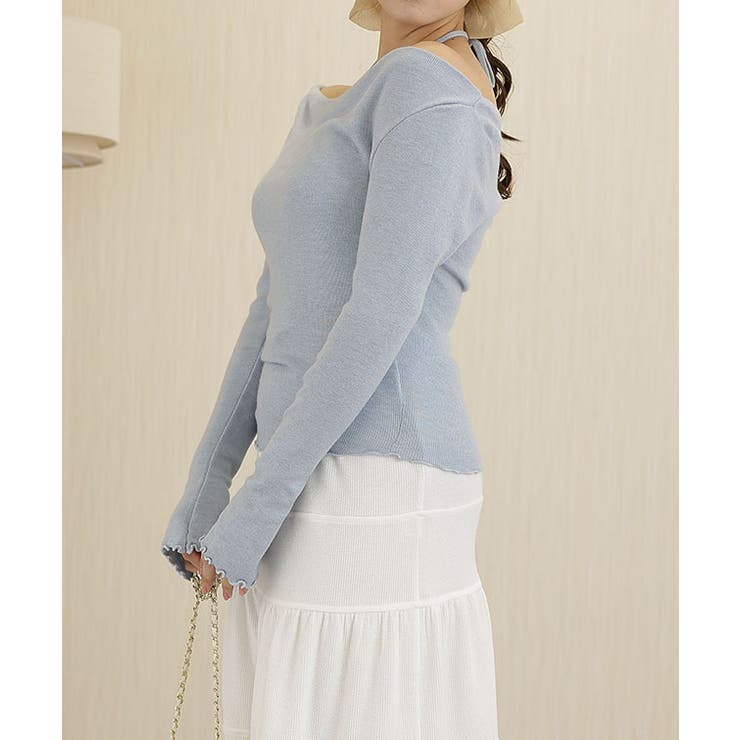 ホルターネック ドレープ レイヤード風 | レースレディース  | 詳細画像9 