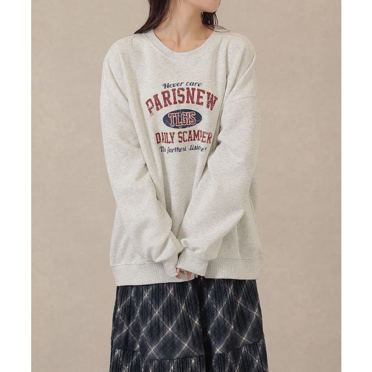 カレッジ風 ロゴ 長袖 | レースレディース  | 詳細画像4 