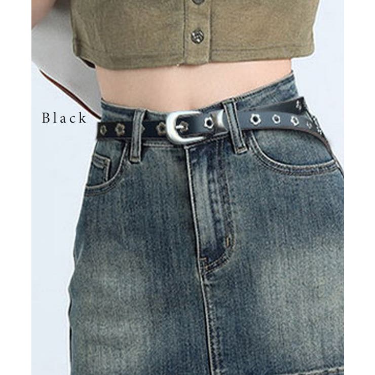 レザー調 フラワー メタル | レースレディース  | 詳細画像2 