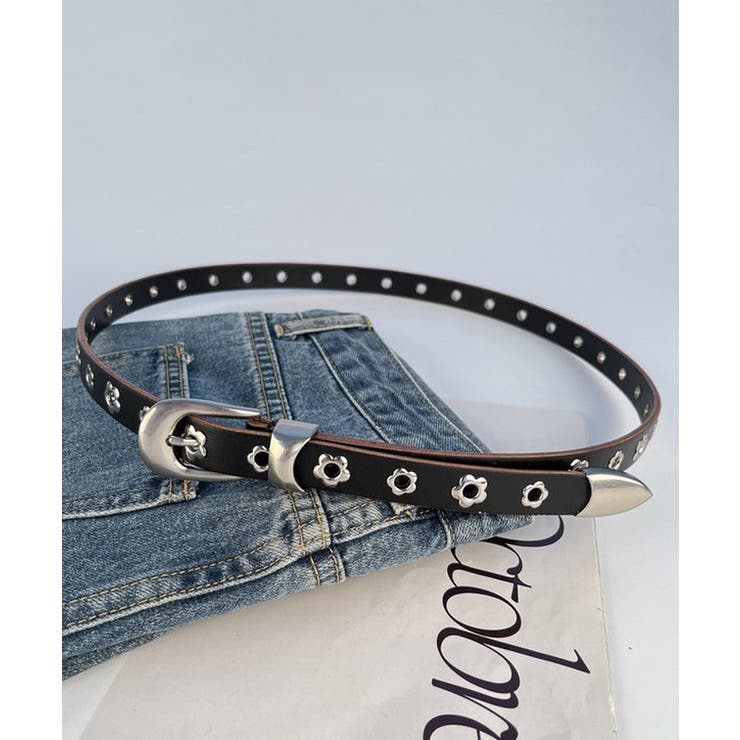 レザー調 フラワー メタル | レースレディース  | 詳細画像3 