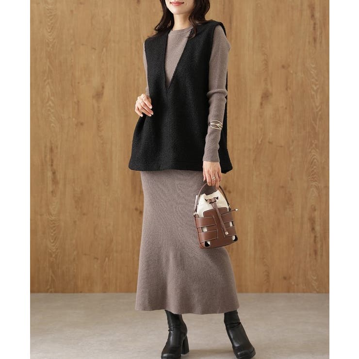 ベスト付 レイヤード リブ | レースレディース  | 詳細画像9 