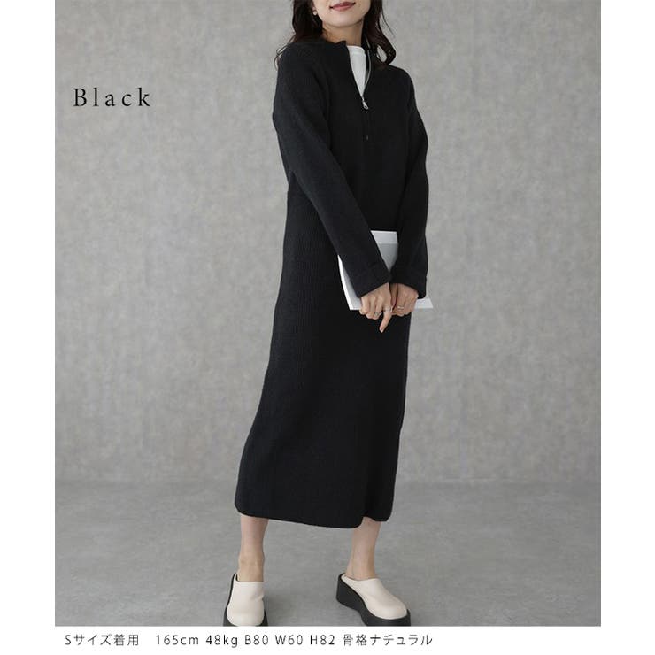 ハーフジップ リブ ロング | レースレディース  | 詳細画像3 