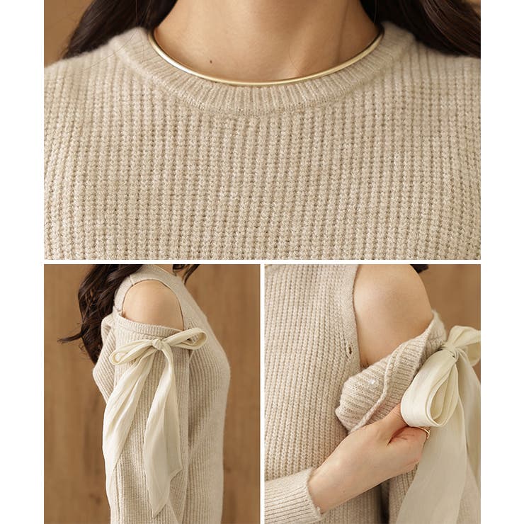 オープンショルダー リボン ロング | レースレディース  | 詳細画像18 