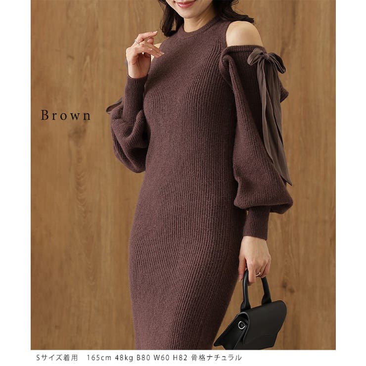 オープンショルダー リボン ロング | レースレディース  | 詳細画像8 