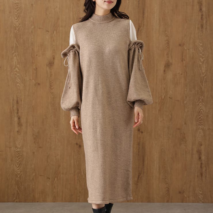 異素材 配色 リボン | レースレディース  | 詳細画像1 