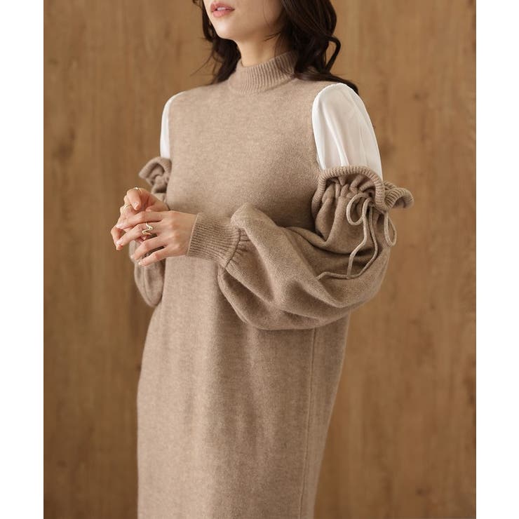 異素材 配色 リボン | レースレディース  | 詳細画像15 