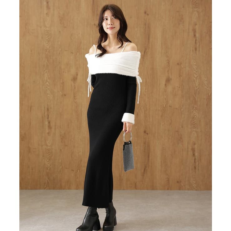 配色 シャギー オフショル | レースレディース  | 詳細画像4 