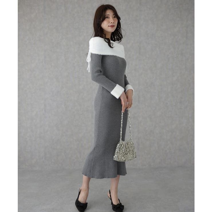 配色 シャギー オフショル | レースレディース  | 詳細画像9 