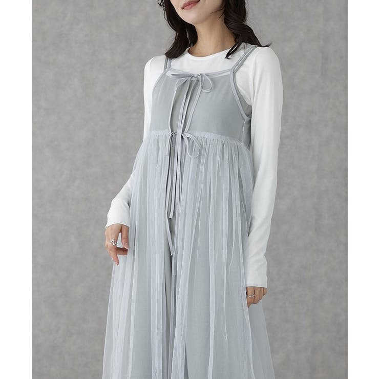 フロントリボン チュール キャミソール | レースレディース  | 詳細画像10 