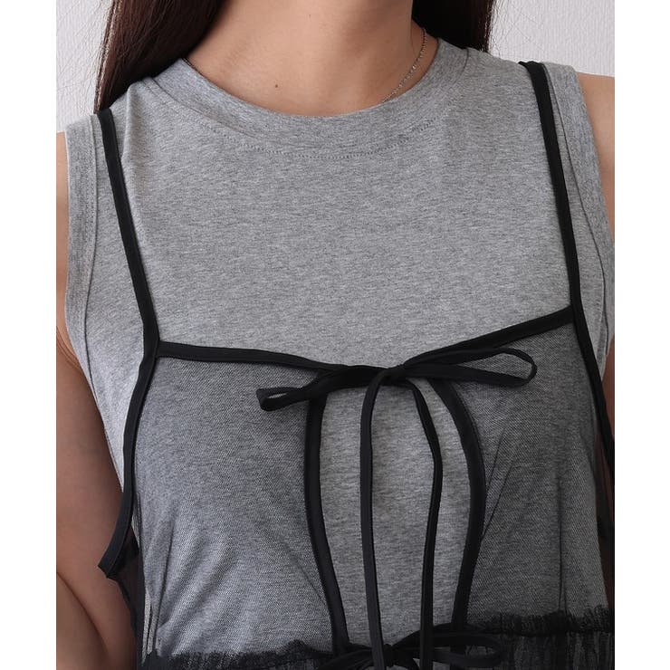 フロントリボン チュール キャミソール | レースレディース  | 詳細画像18 