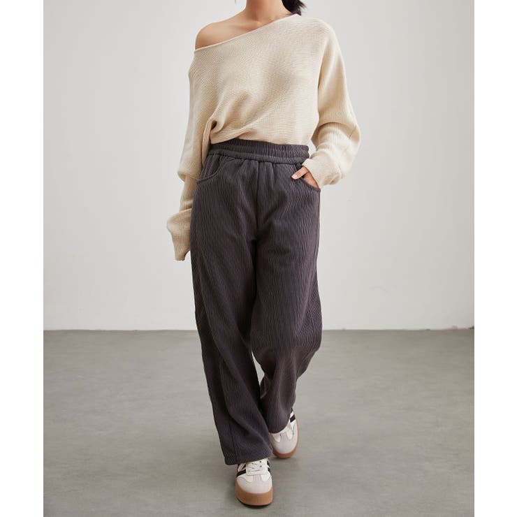 ソリッドカラー コーデュロイ クロップド | レースレディース  | 詳細画像13 