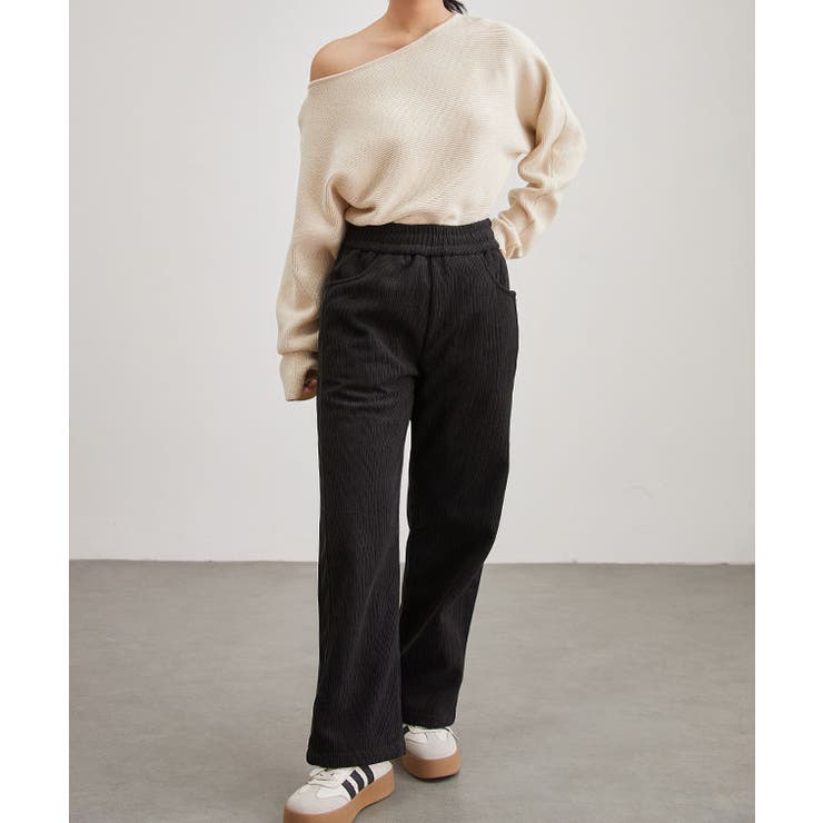 ソリッドカラー コーデュロイ クロップド | レースレディース  | 詳細画像4 