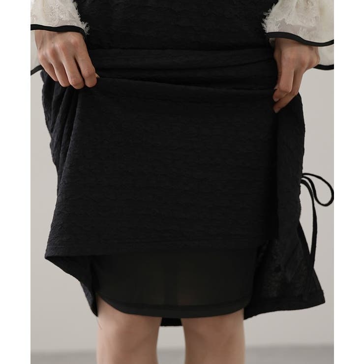 ジャガード リボン スリット入り | レースレディース  | 詳細画像13 