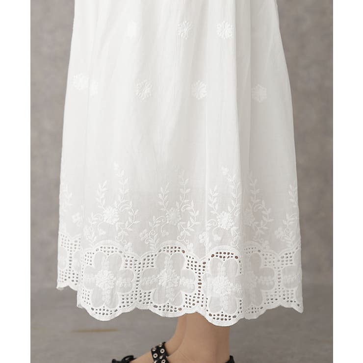 コットン フラワー 刺繍 | レースレディース  | 詳細画像10 