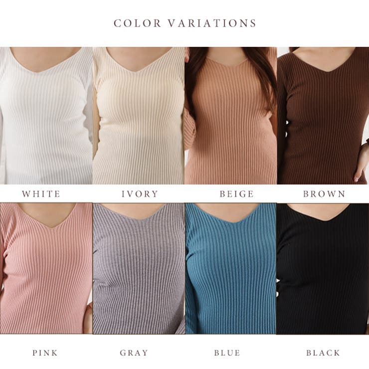 Ｖネック リブニット セーター | レースレディース  | 詳細画像2 