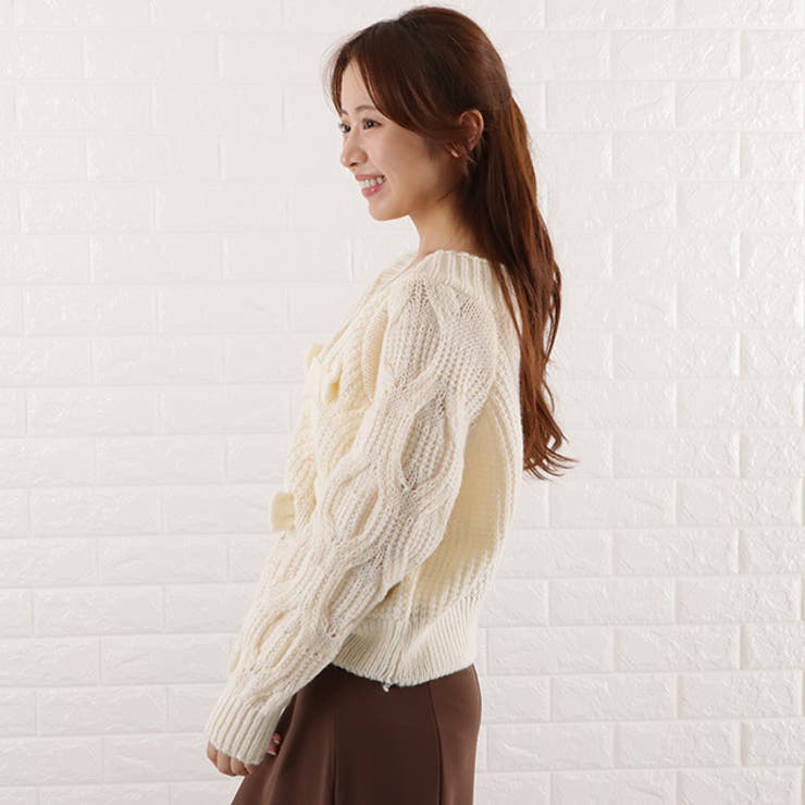 リボン ショート ニット | レースレディース  | 詳細画像14 