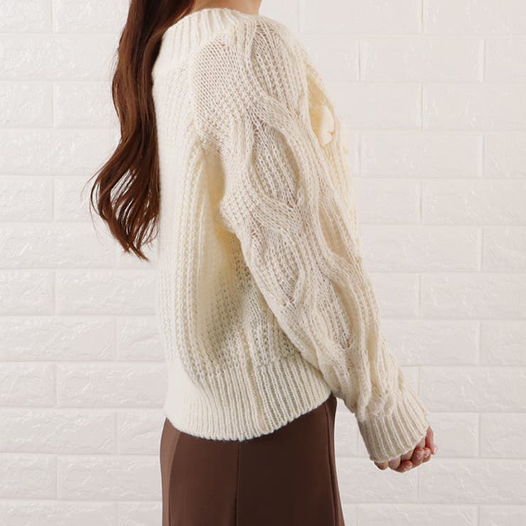 リボン ショート ニット | レースレディース  | 詳細画像15 