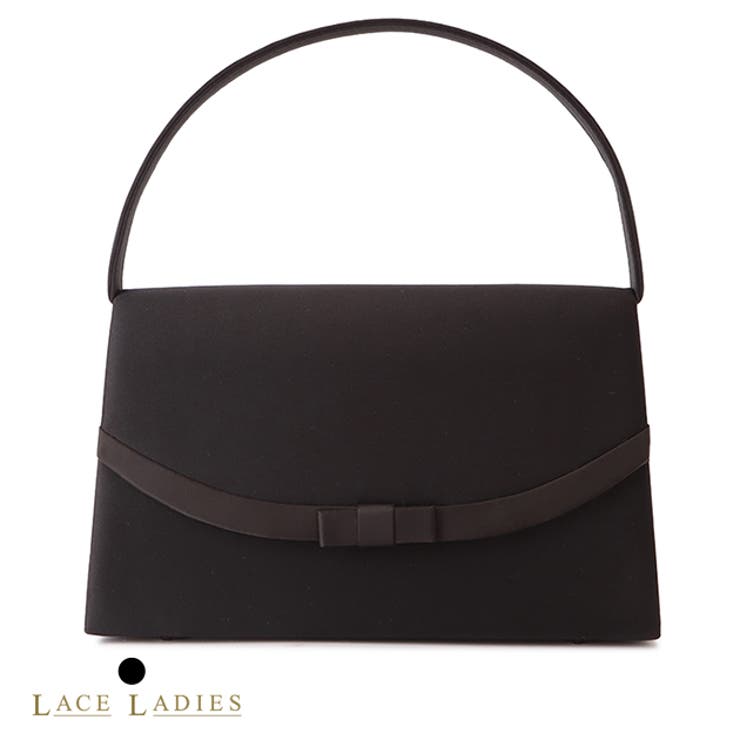 ラウンドフラップ ブラック フォーマルバッグ | レースレディース  | 詳細画像1 