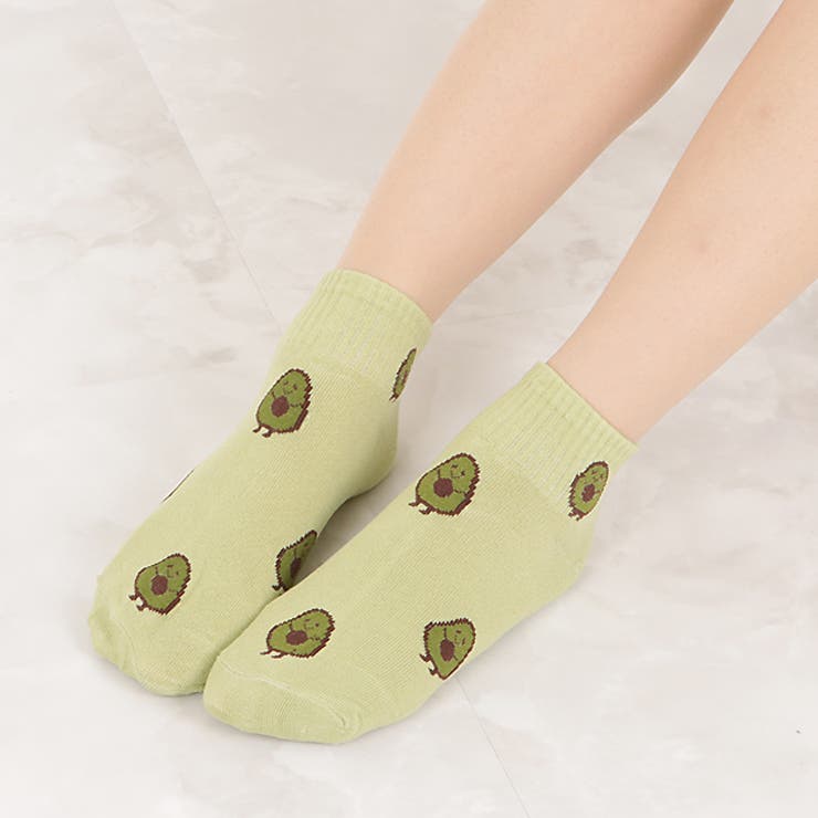 靴下 ショートソックス アボカド柄 | レースレディース  | 詳細画像4 