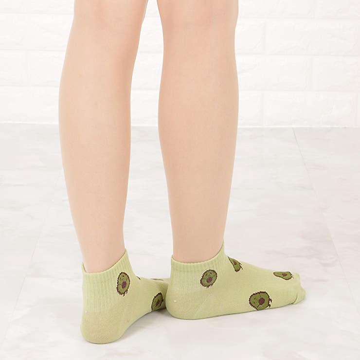 靴下 ショートソックス アボカド柄 | レースレディース  | 詳細画像6 