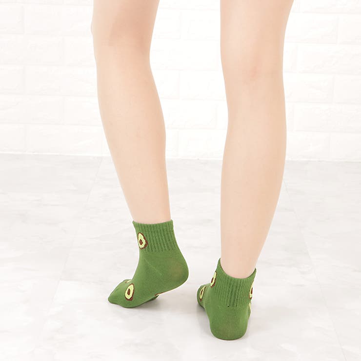 靴下 ショートソックス アボカド柄 | レースレディース  | 詳細画像10 