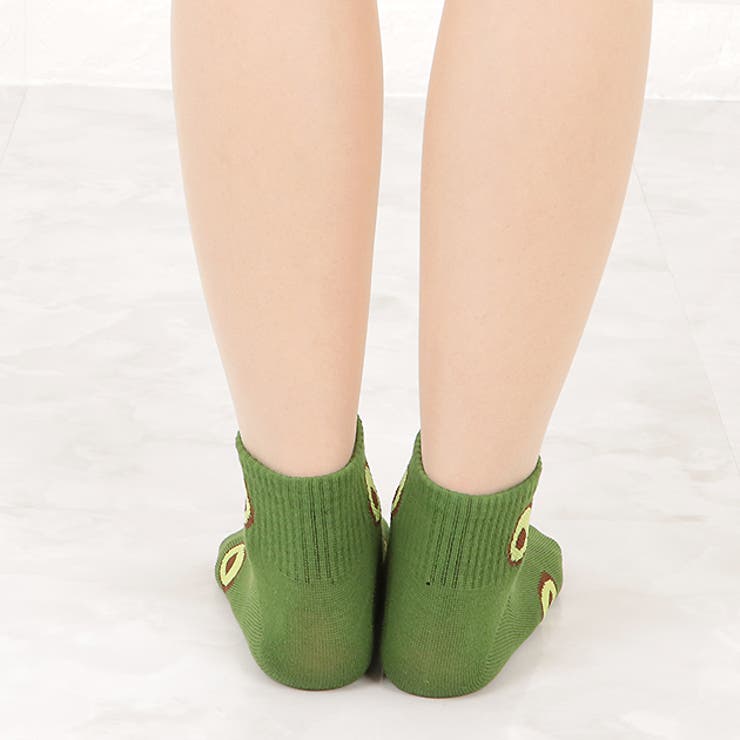 靴下 ショートソックス アボカド柄 | レースレディース  | 詳細画像11 