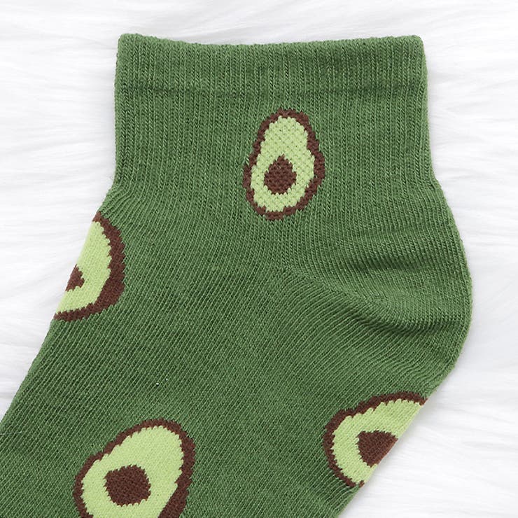 靴下 ショートソックス アボカド柄 | レースレディース  | 詳細画像17 