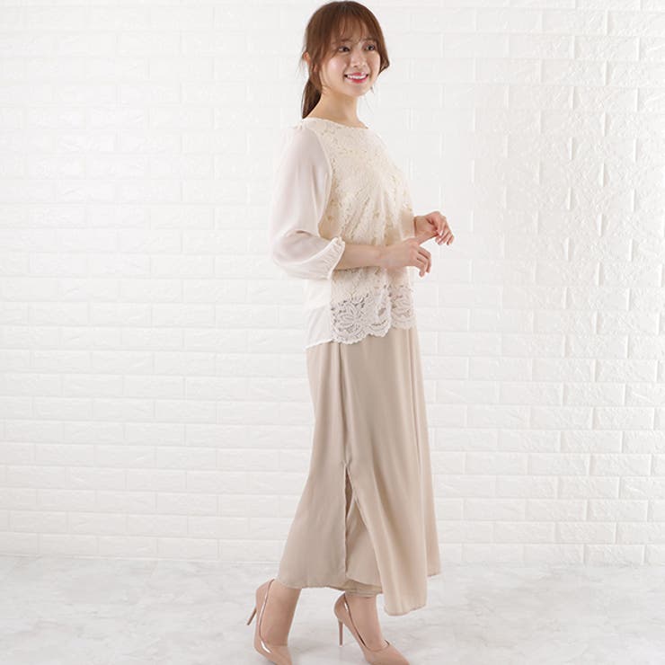 いま人気のアイテム シフォン レース ブラウス[品番：LCLW0002227]｜レース トップス